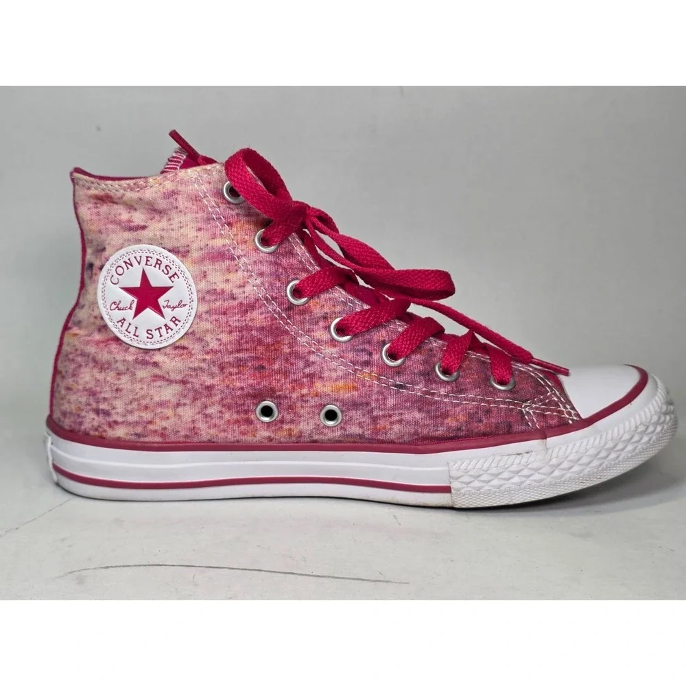 Converse Chuck Taylor All Star High Top Junior Sneakers Size 4.5 Pink Berry Shoe